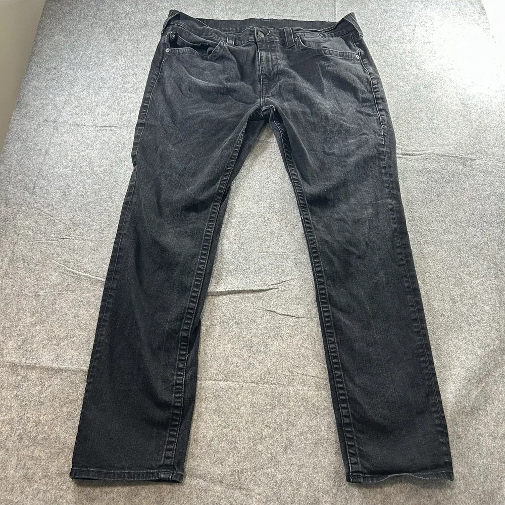 True Religion Gino Slim No Flap Jeans 40x33 Body Rinse Black Streetwear Edgy